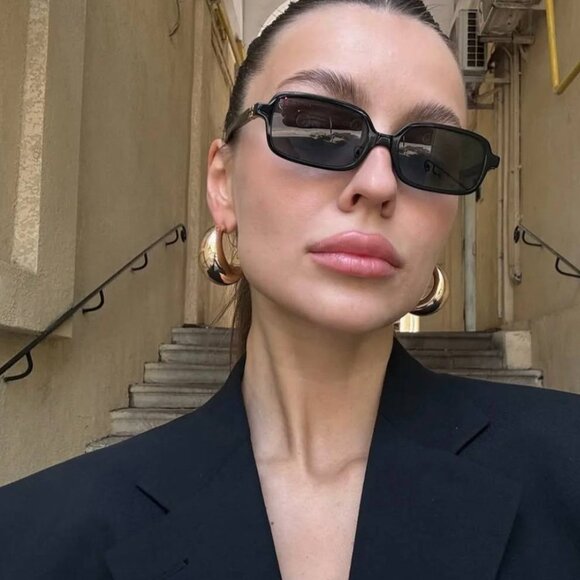 Miu Miu MU11ZSF 16K5S0 Rectangle Sunglasses – Black main image 7